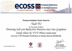 Award certification ECOSS30